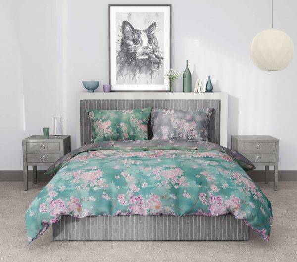 روتختی و ملحفه (دو نفره) طرح گلدار کد 140-Spring