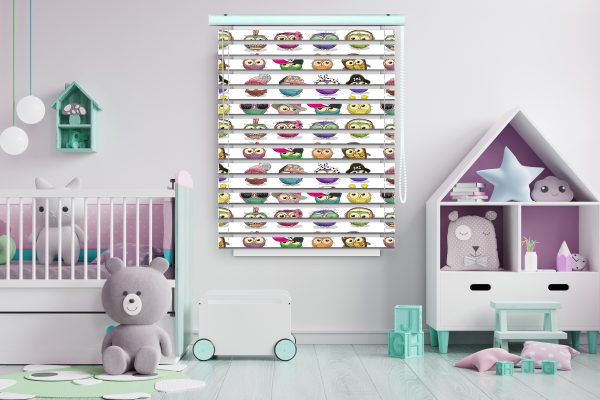 پرده زبرا طرح جغد کد Z1417