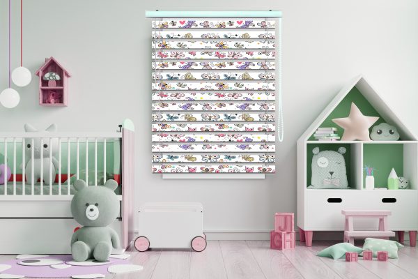 پرده زبرا طرح پروانه کد Z1421