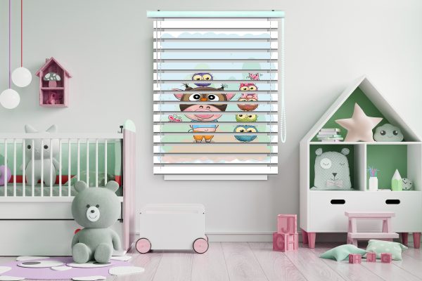 پرده زبرا طرح جغد و خوک کد Z1422