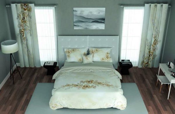 ست پرده و روتختی طرح گل Flower 68