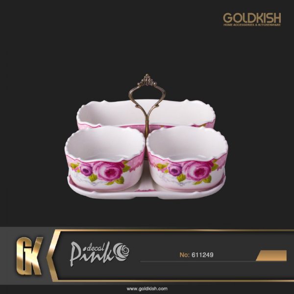 ست آشپزخانه ظرف مستطیل سه تایی طرح Decal مدل 611249