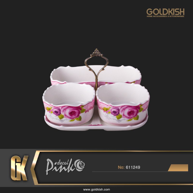 ست آشپزخانه ظرف مستطیل سه تایی طرح Decal مدل ۶۱۱۲۴۹