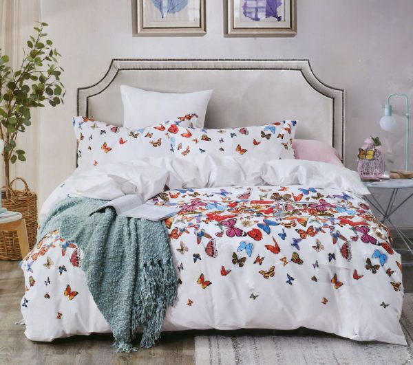 روتختی و ملحفه (دو نفره) طرح پروانه کد 152-Butterfly