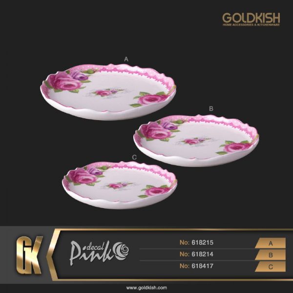 ست آشپزخانه ظرف گرد طرح Decal مدل 618214/15/17