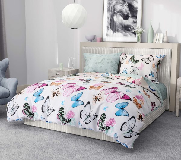 روتختی و ملحفه (دو نفره) طرح پروانه کد 160-Saar