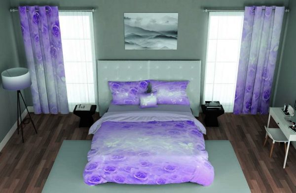 ست پرده و روتختی طرح گل Flower 83