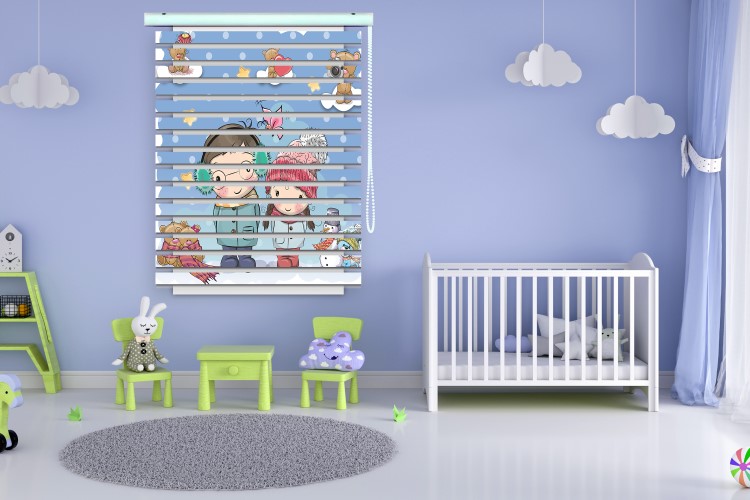 پرده زبرا طرح کودک (زمستان سرد) کد ZB1640