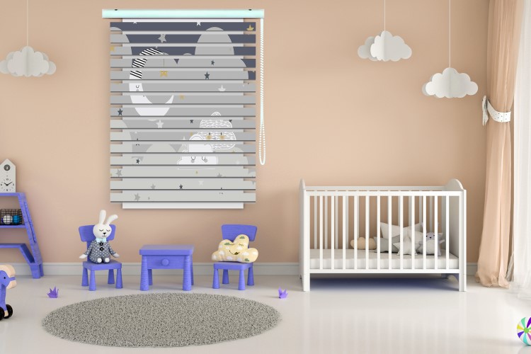 پرده زبرا طرح کودک (ابر خوشحال) کد ZB1641