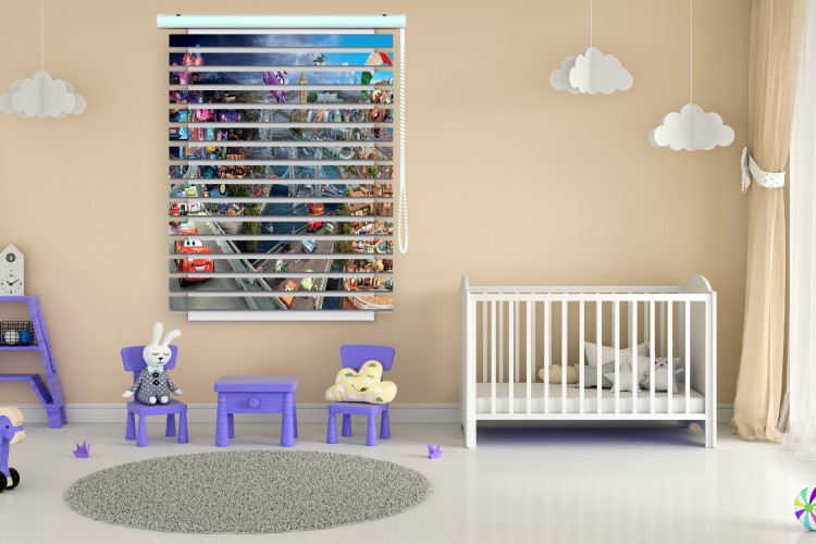 پرده زبرا طرح کودک (ماشین ها) کد ZB1648