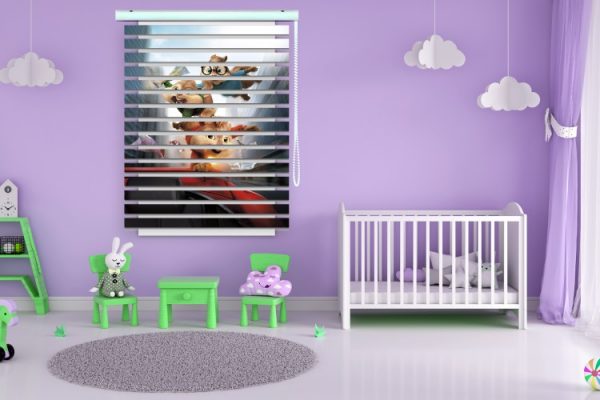 پرده زبرا طرح کودک (سنجاب ها) کد ZB1652