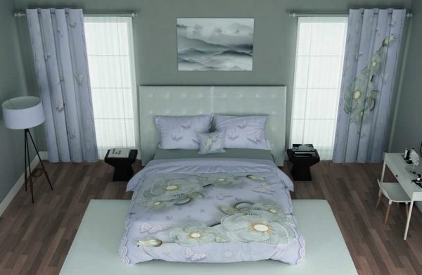 ست پرده و روتختی طرح گل Flower 87