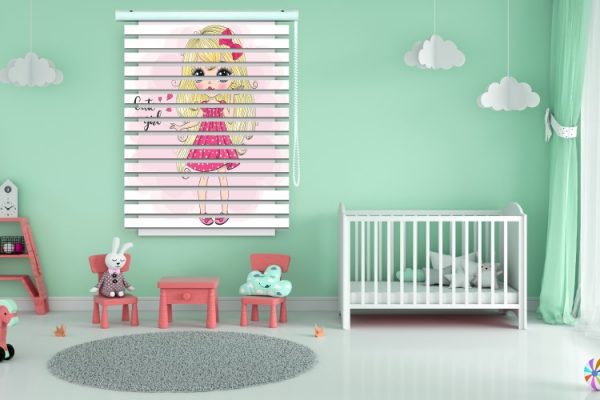 پرده زبرا طرح کودک (دختر) کد ZB1661