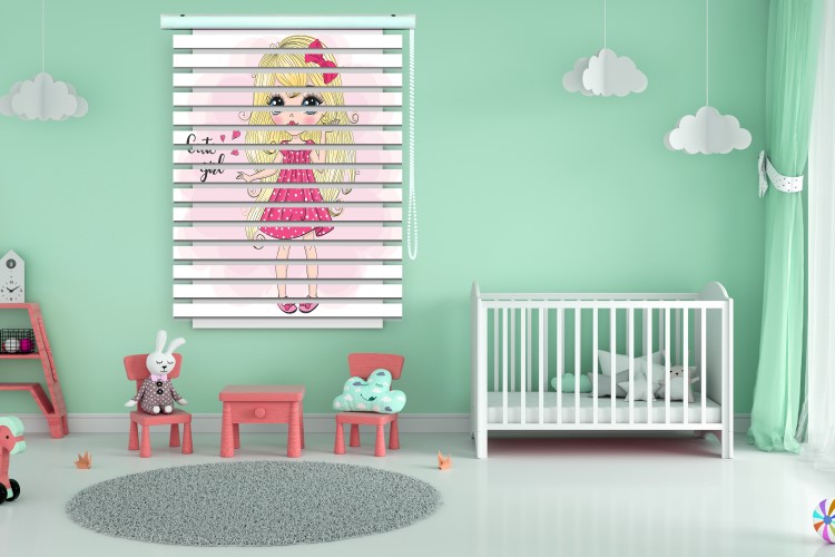 پرده زبرا طرح کودک (دختر) کد ZB1661