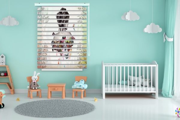 پرده زبرا طرح کودک (دختر) کد ZB1664