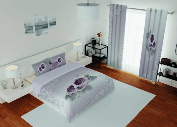 ست پرده و روتختی طرح گل Flower 88