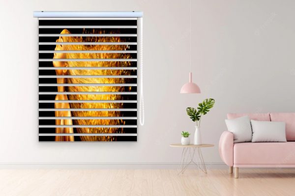 پرده زبرا طرح خانم کد Woman1673