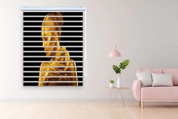 پرده زبرا طرح خانم کد Woman1674