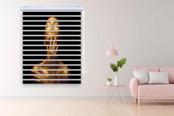 پرده زبرا طرح خانم کد Woman1676