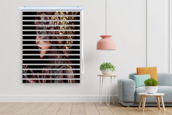 پرده زبرا طرح خانم کد Woman1681