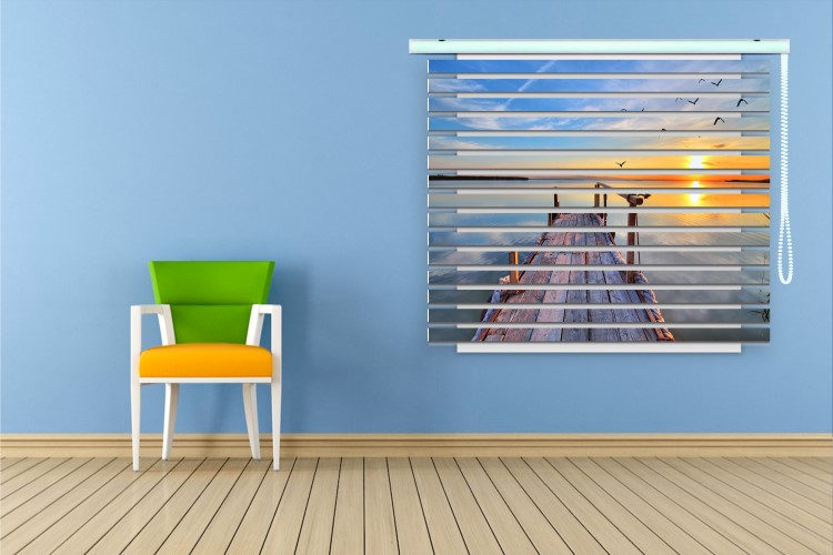 پرده زبرا طرح منظره کد ZB1693