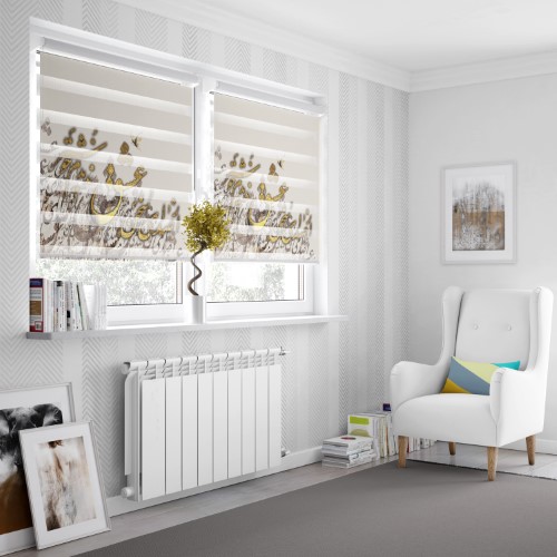 پرده زبرا طرح قهوه کد ZB1722