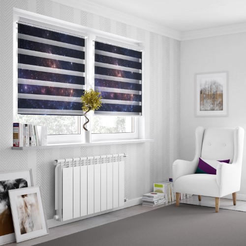 پرده زبرا طرح کهکشان کد ZB1728