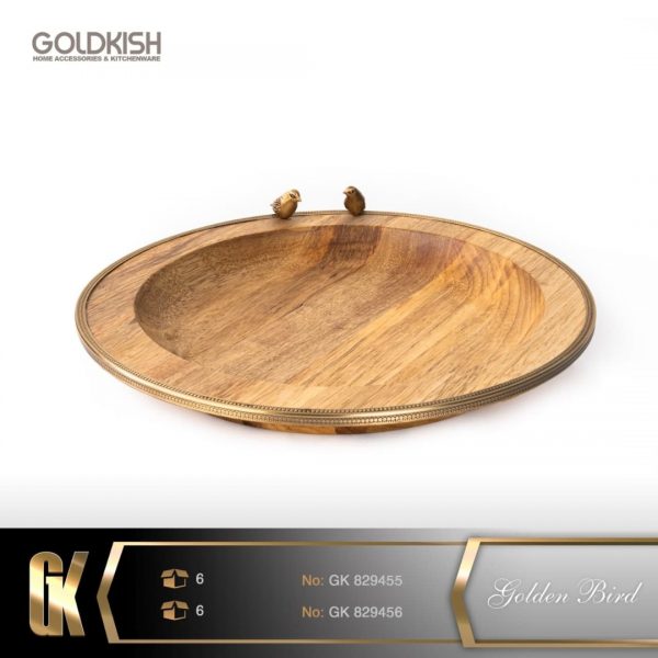 سینی گرد کوچک/بزرگ WOOD مدل GK829455/56