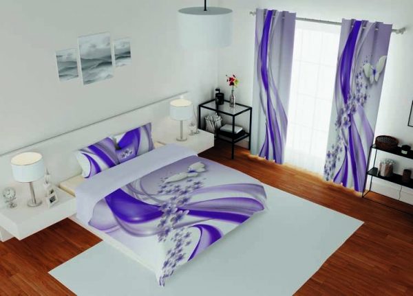 ست پرده و روتختی طرح گل Flower 101