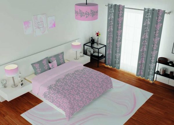 ست پرده و روتختی طرح گل Flower 111