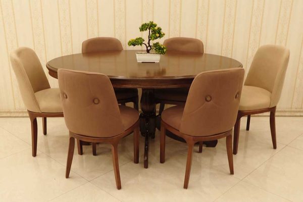 میز بیضی پایه گلدانی صندلی مدیا