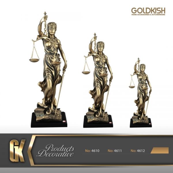 مجسمه عدالت برنز بزرگ / متوسط / کوچک مدل 4610/11/12