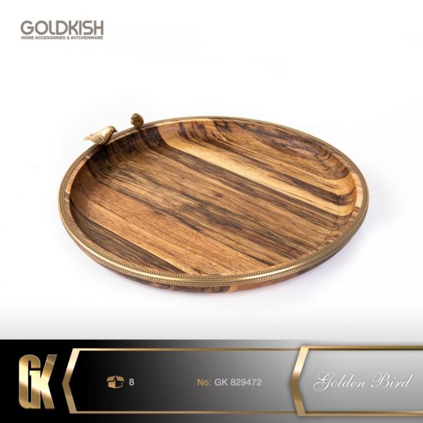 سینی گرد WOOD مدل GK829472