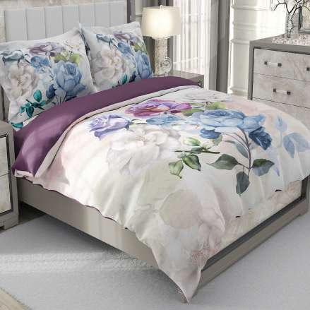 روتختی و ملحفه (دو نفره) طرح گل کد ۲۰۰۲