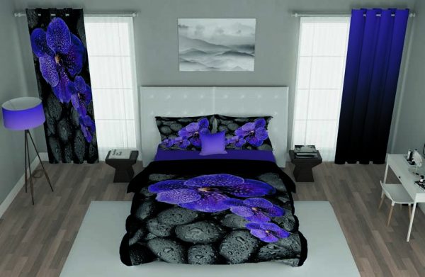 ست پرده و روتختی طرح گل Flower 119