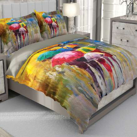 روتختی و ملحفه (دو نفره) طرح چتر کد ۲۰۱۸