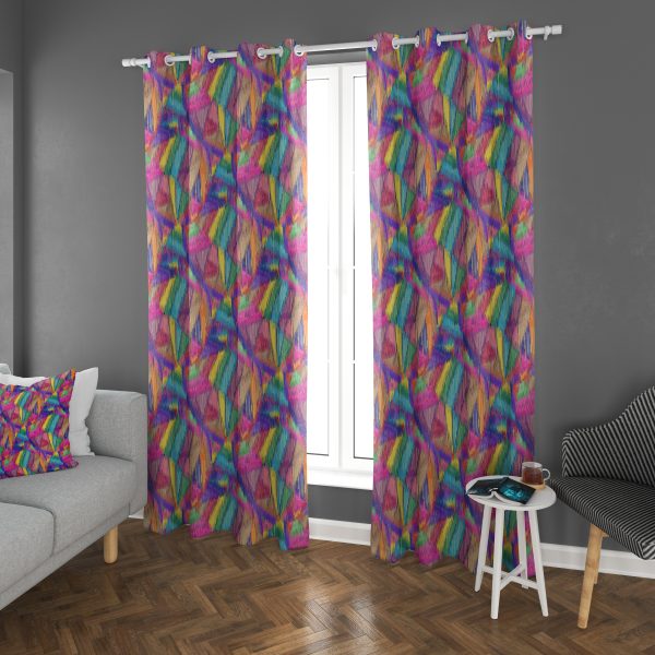 پرده چاپی طرح رنگی DH2023