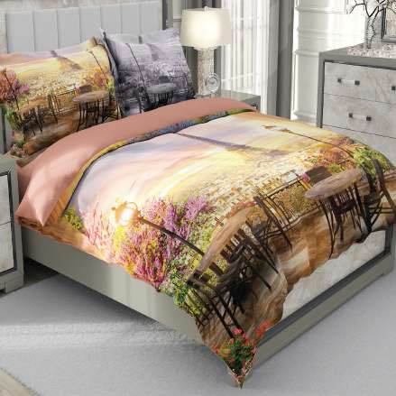 روتختی و ملحفه (دو نفره) طرح طبیعت کد ۲۰۳۳