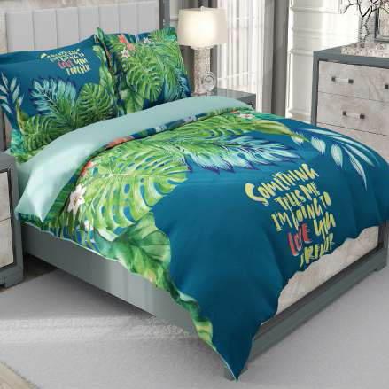 روتختی و ملحفه (دو نفره) طرح سبز کد ۲۰۳۹