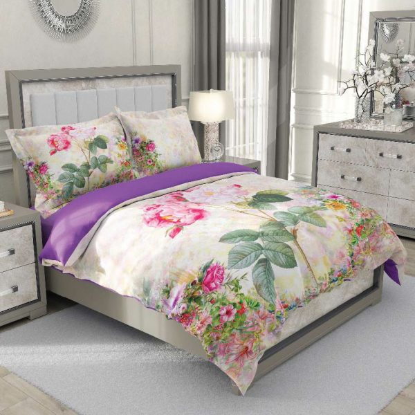 روتختی و ملحفه (دو نفره) طرح گل کد 2041