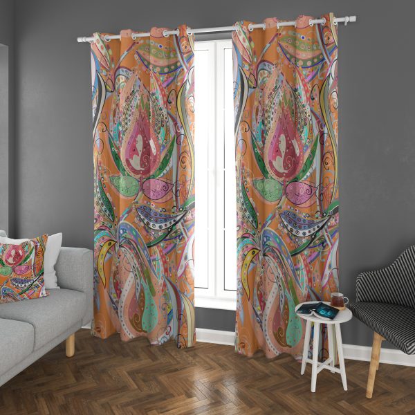 پرده چاپی طرح رنگی DH2046