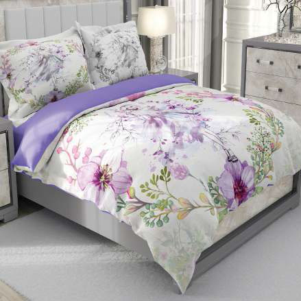 روتختی و ملحفه (دو نفره) طرح گل کد ۲۰۴۷