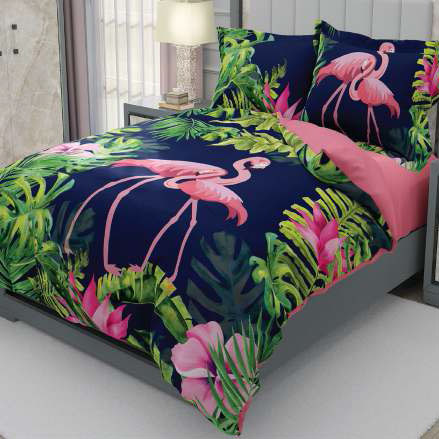 روتختی و ملحفه (دو نفره) طرح فلامینگو کد ۲۰۴۸