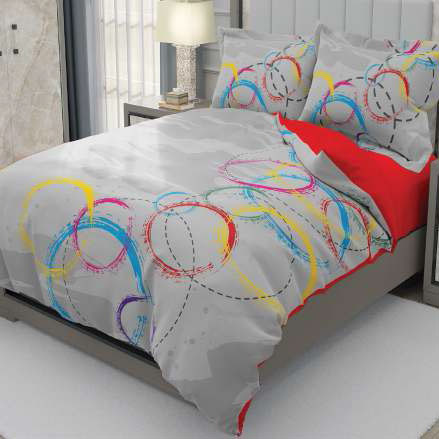 روتختی و ملحفه (دو نفره) طرح دایره کد ۲۰۵۵
