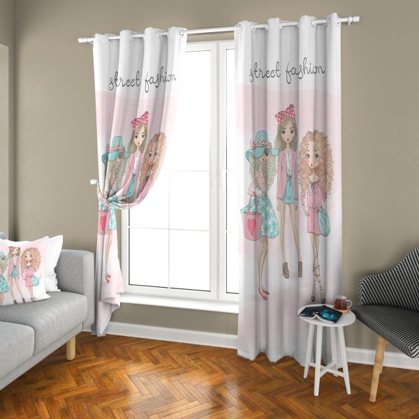 پرده چاپی طرح دختر DH2056