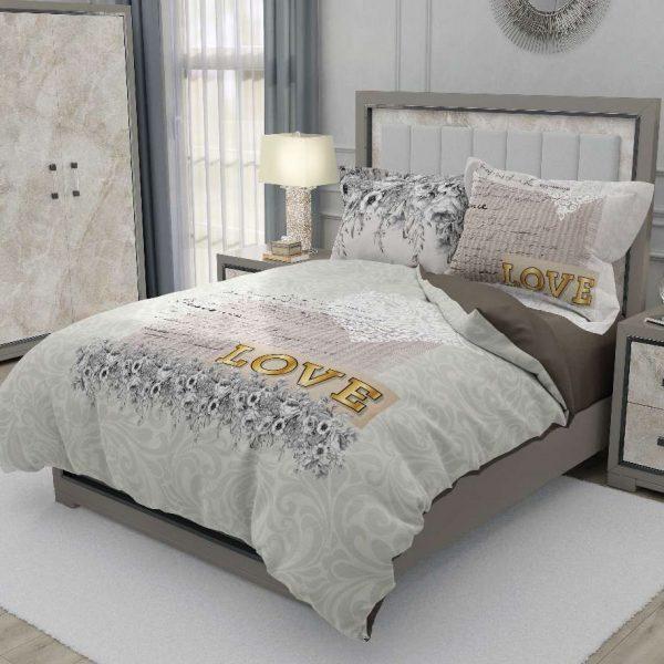 روتختی و ملحفه (دو نفره) طرح عشق کد 2056