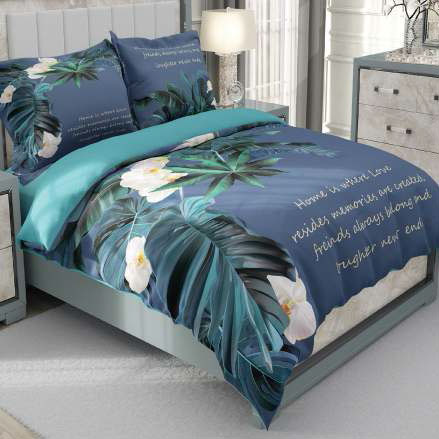 روتختی و ملحفه (دو نفره) طرح سبز کد ۲۰۵۸