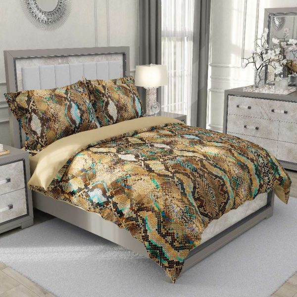 روتختی و ملحفه (دو نفره) طرح پوست ماری کد 2059