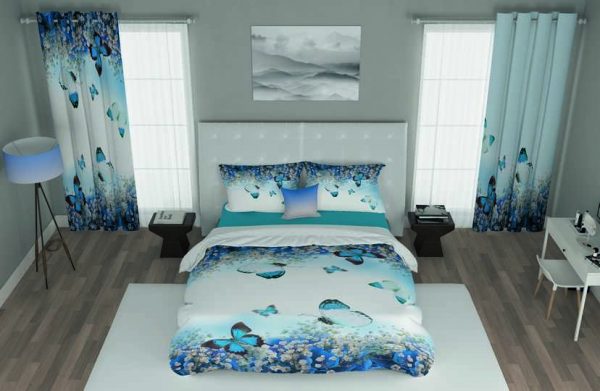 ست پرده و روتختی طرح گل Flower 125