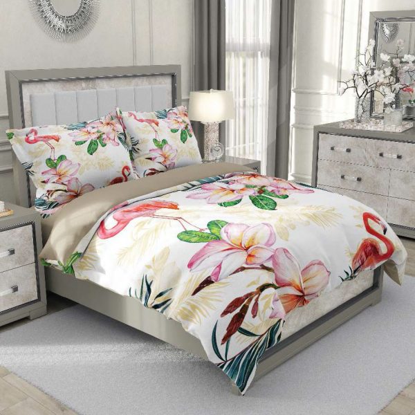 روتختی و ملحفه (دو نفره) طرح فلامینگو کد 2074